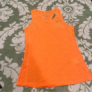 Nike highlighter bright orange workout tank top